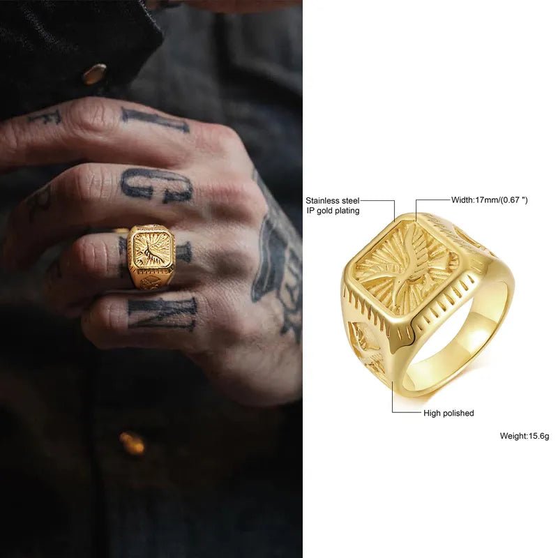 Bald Eagle Signet Ring - Rebel & Chain