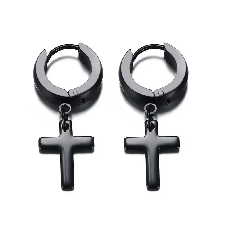 Cross Earring - Rebel & Chain