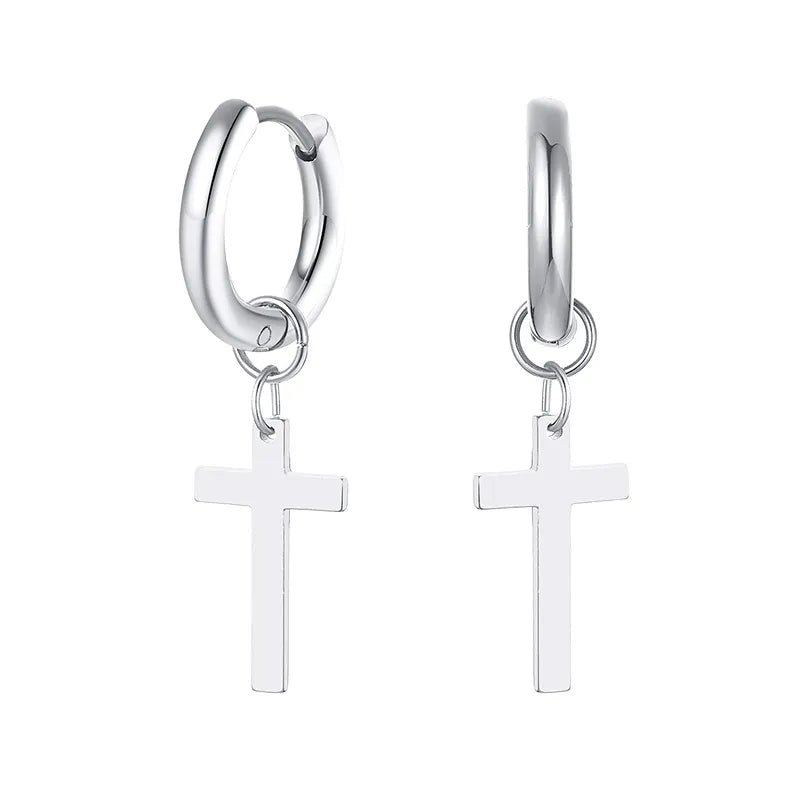 Cross Earring - Rebel & Chain