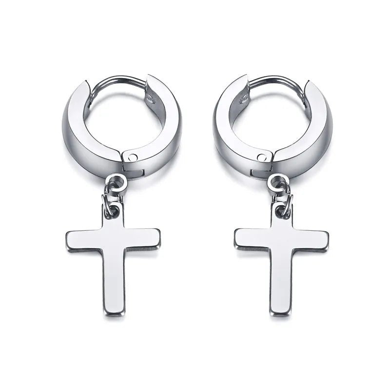 Cross Earring - Rebel & Chain