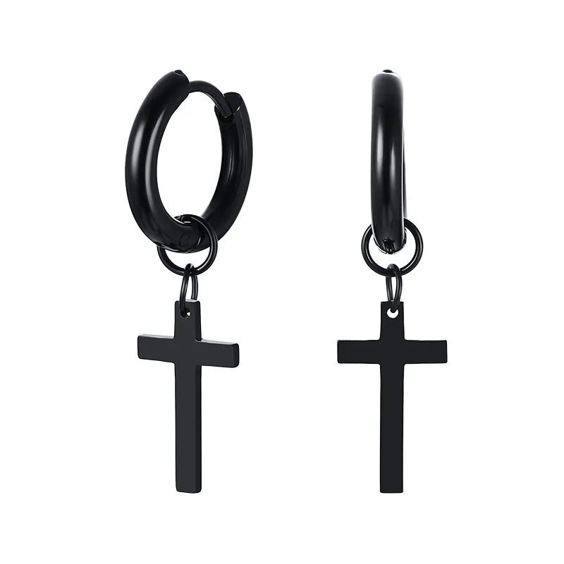 Cross Earring - Rebel & Chain