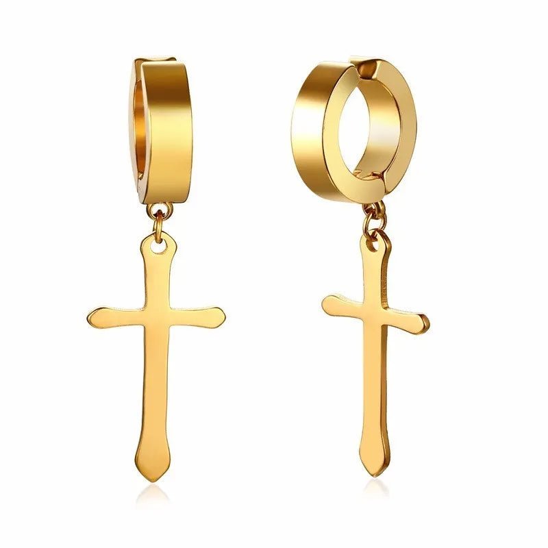 Cross Earring - Rebel & Chain