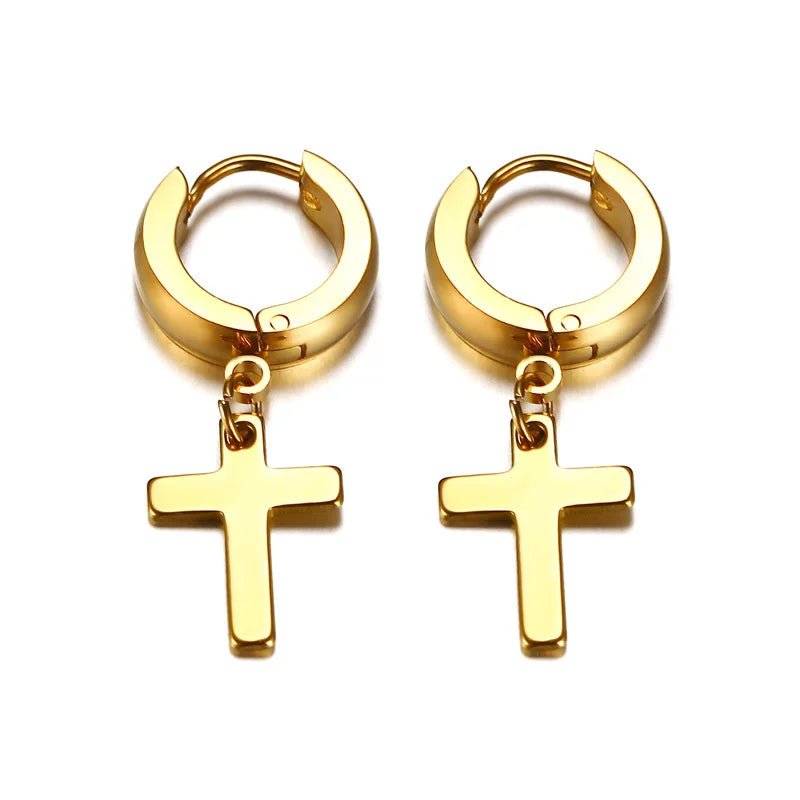 Cross Earring - Rebel & Chain