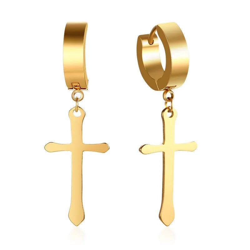 Cross Earring - Rebel & Chain