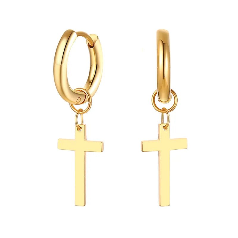 Cross Earring - Rebel & Chain