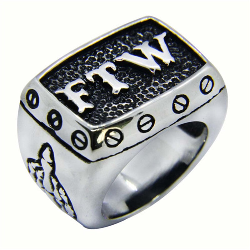 "FTW" Ring Rebel & Chain