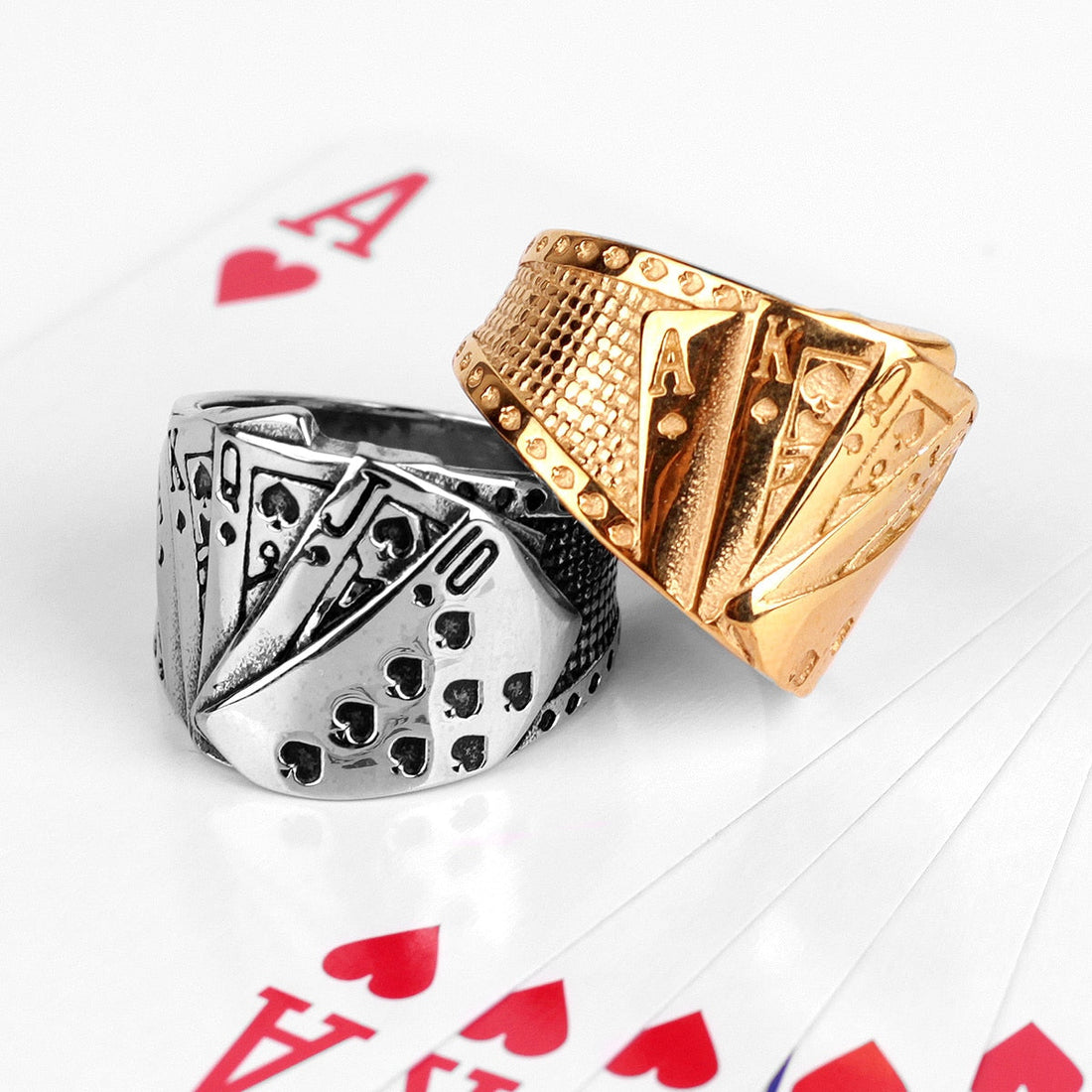 Flush Poker Ring Rebel & Chain