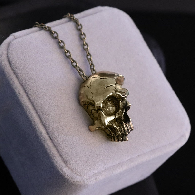 Gothic Half Skull Pendant Chain Rebel & Chain