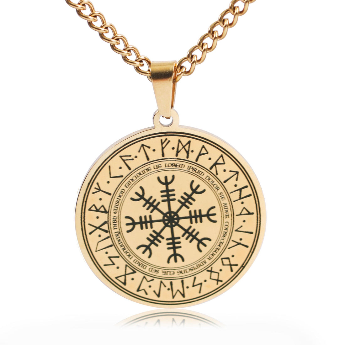 Nordic Viking's Compass Style Pendants Rebel & Chain