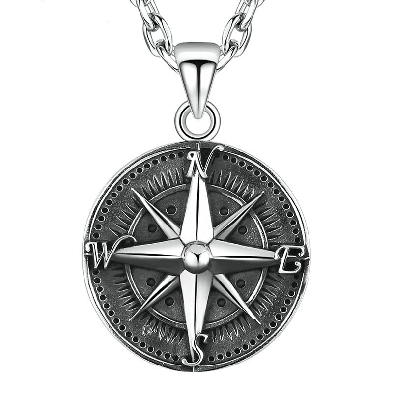 Nordic Viking's Compass Style Pendants Rebel & Chain