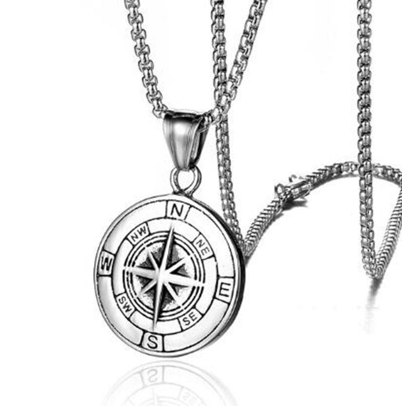 Nordic Viking's Compass Style Pendants Rebel & Chain