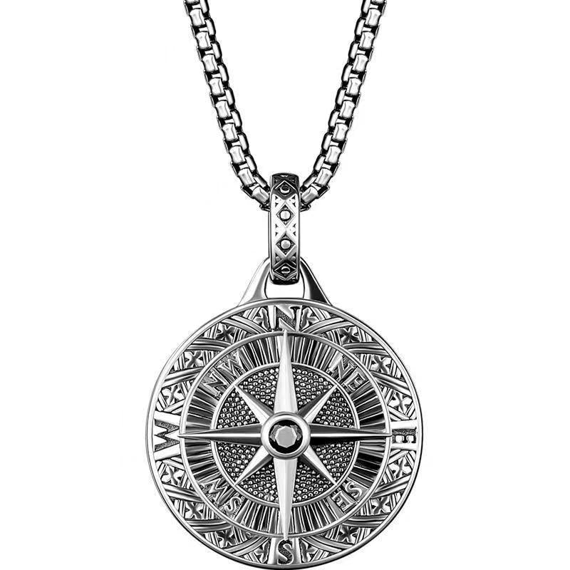 Nordic Viking's Compass Style Pendants Rebel & Chain