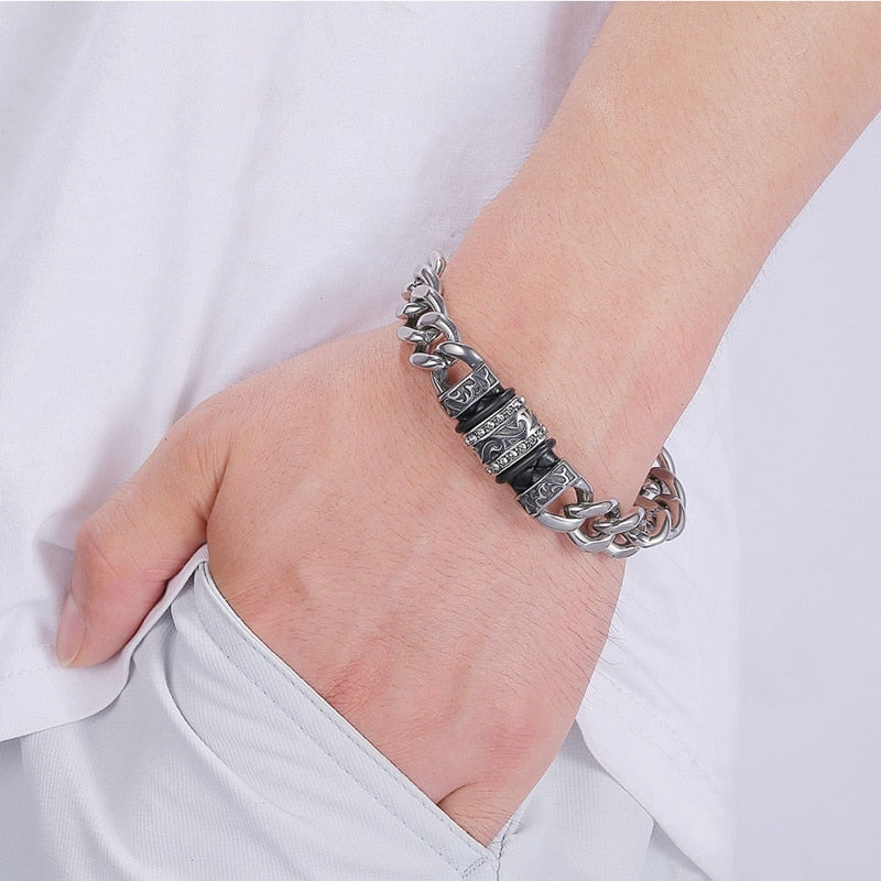 Thick Funky Style Miami Curb Bracelets Rebel & Chain