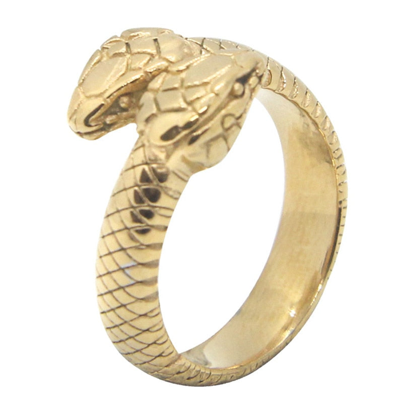 Vintage Open Finger Style Snake Pattern Rings Rebel & Chain